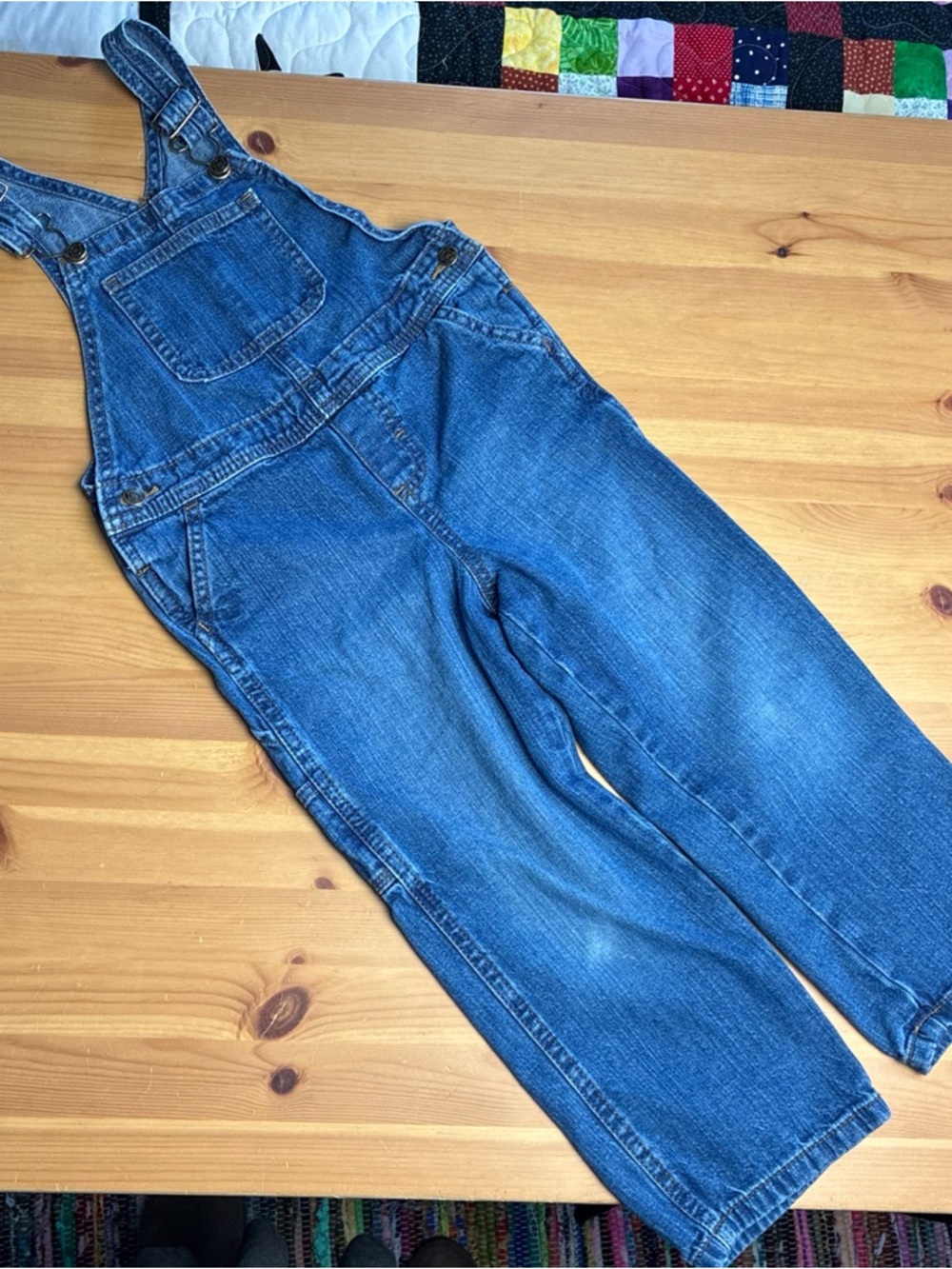 Kids Wrangler Denim Overalls 5T 100% Cotton Unisex Blue‎ Relaxed USA Chore